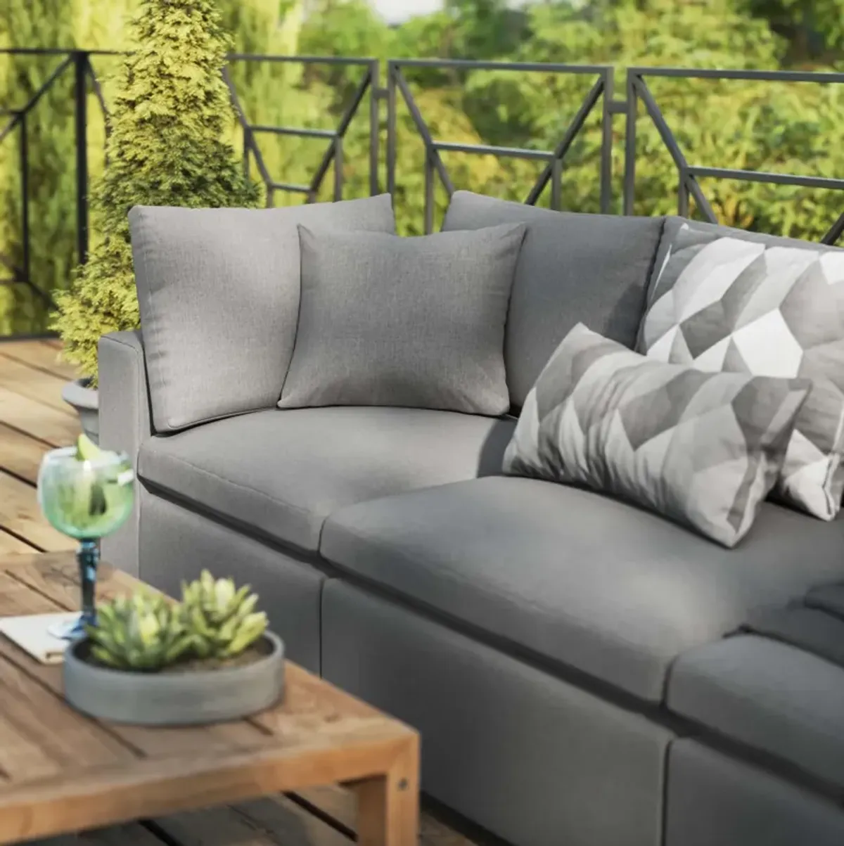 Modway - Commix Overstuffed Outdoor Patio Sofa