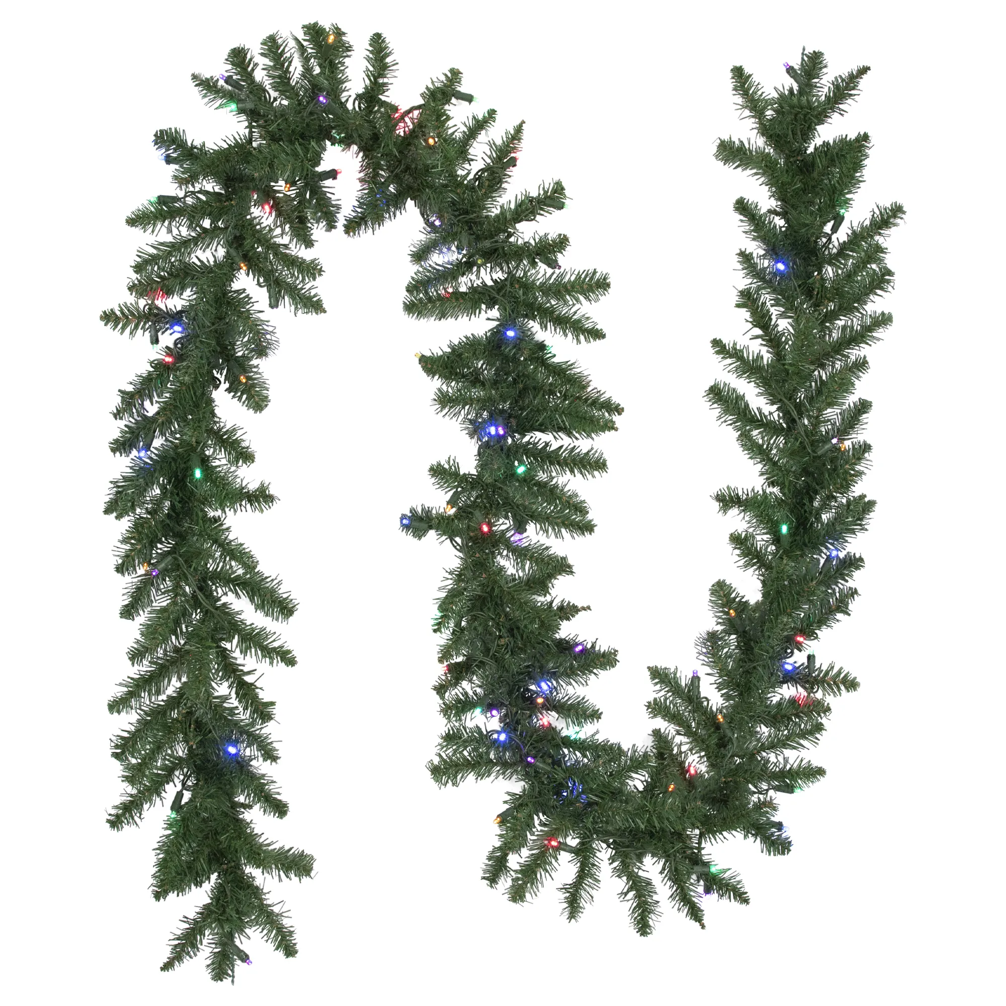 9' x 12" Pre-Lit Winona Fir Artificial Christmas Garland  Multi LED Lights