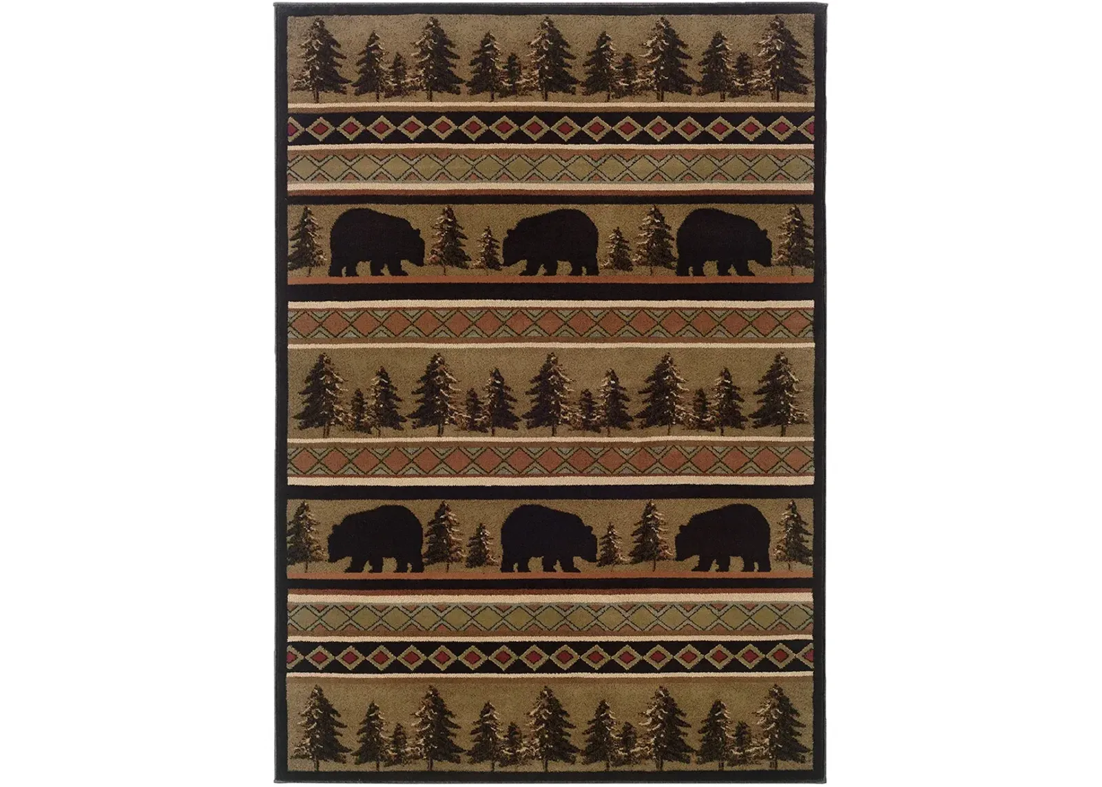 Hudson 5'3" x 7'6" Black Rug