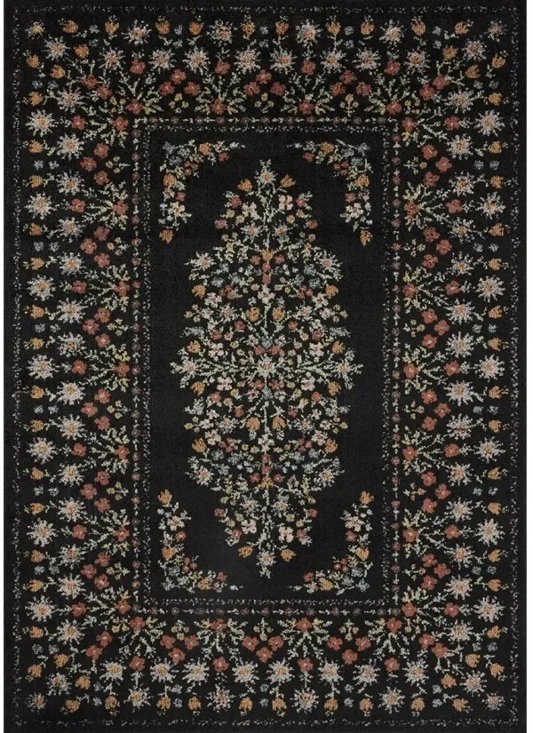 Laurel LAU-02 Black 2''8" x 10' Rug by Rifle Paper Co.