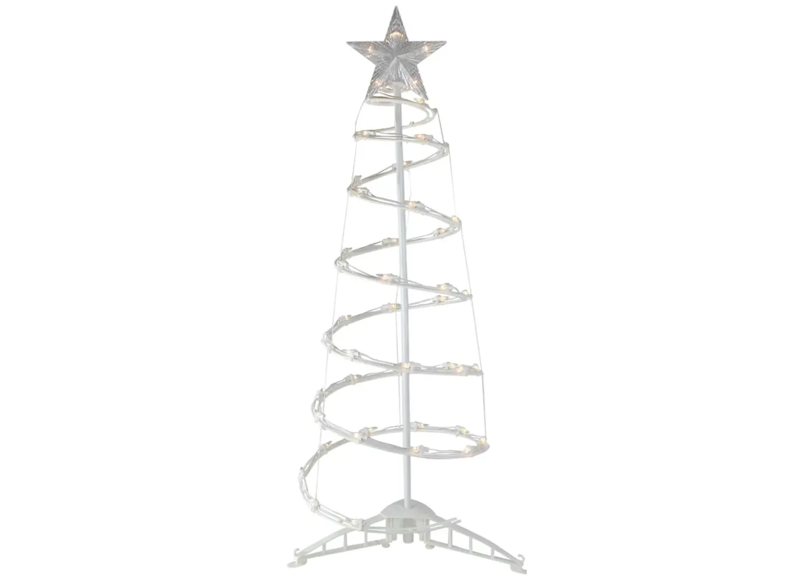 3ft Lighted Spiral Cone Tree Outdoor Christmas Decoration  Clear Lights