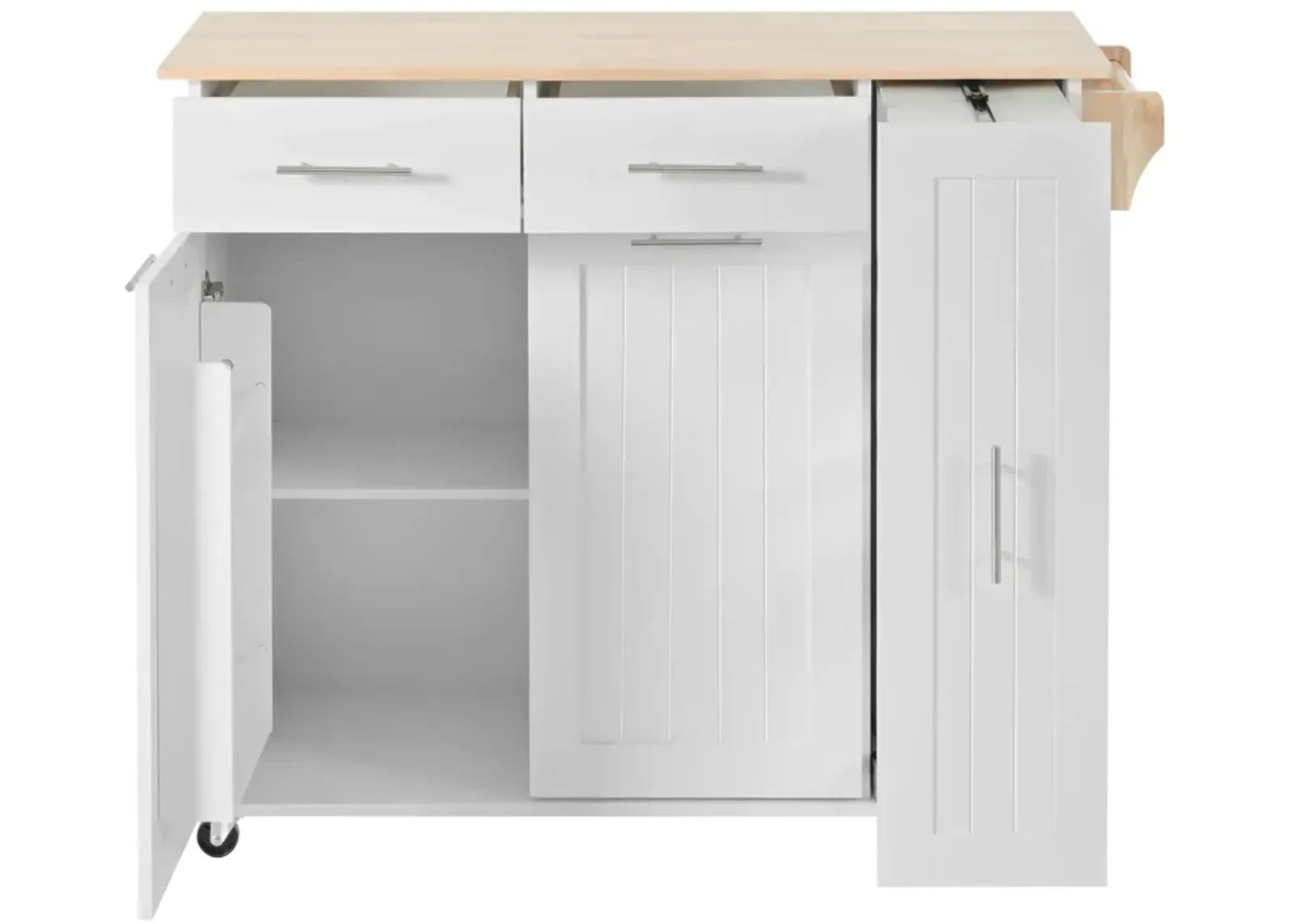 Merax Kitchen Storage Island Cart on Wheels