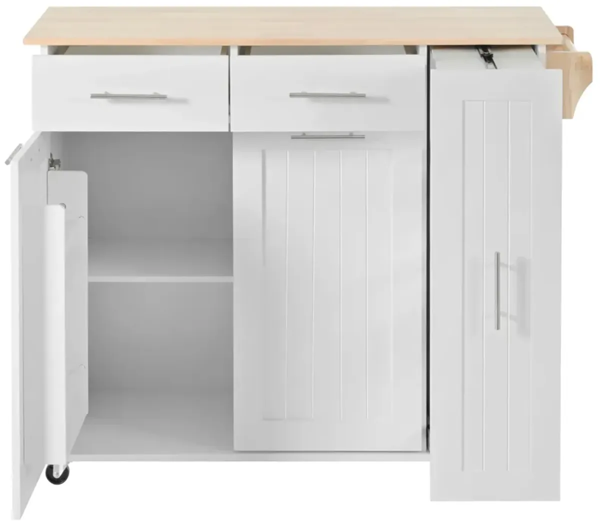 Merax Kitchen Storage Island Cart on Wheels