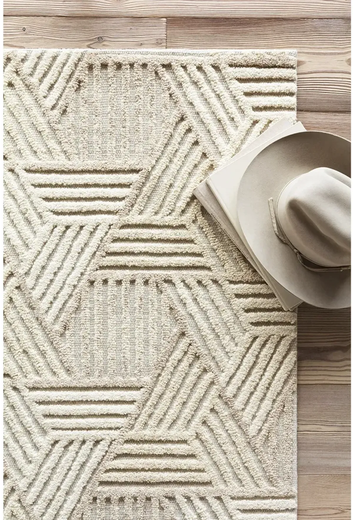 Ehren EHR04 Oatmeal/Ivory 7'9" x 9'9" Rug