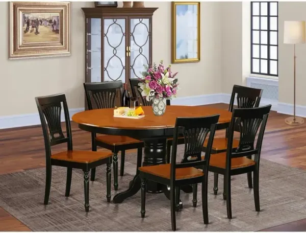 Dining set - 7 Pcs with 6 Wooden Chairs
