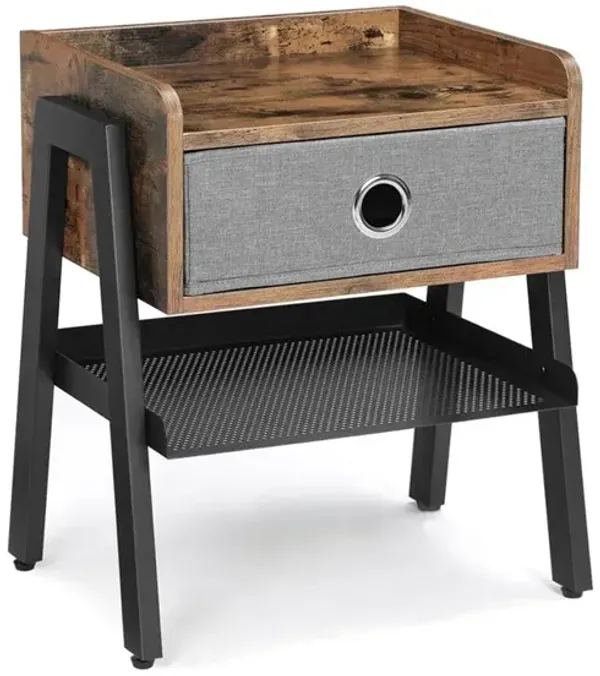Hivvago Fabric Drawer End Table
