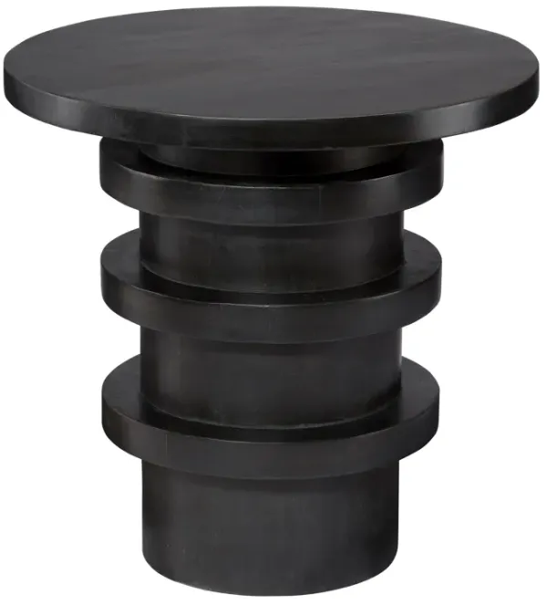 Revolve Wood Side Table, Charcoal