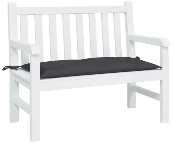 vidaXL Garden Bench Cushion Black - 39.4"x19.7"x2.8" - Oxford Fabric, Hollow Fiber Filling for Outdoor/Indoor Use