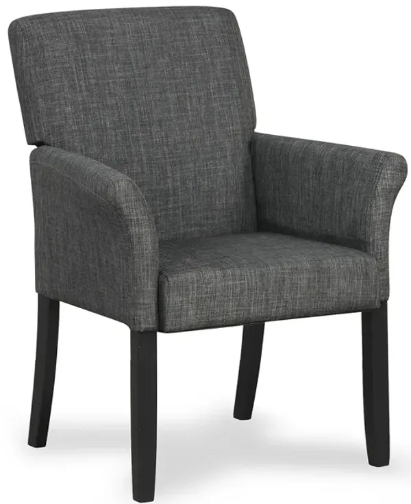 Fabric Upholstered Executive Guest Armchair with Rubber Wood Legs