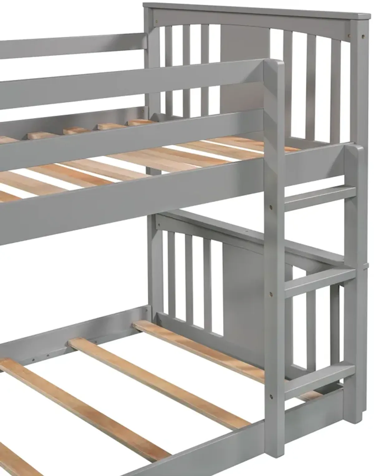 Merax Twin Over Twin Bunk Bed with Slide and Ladder