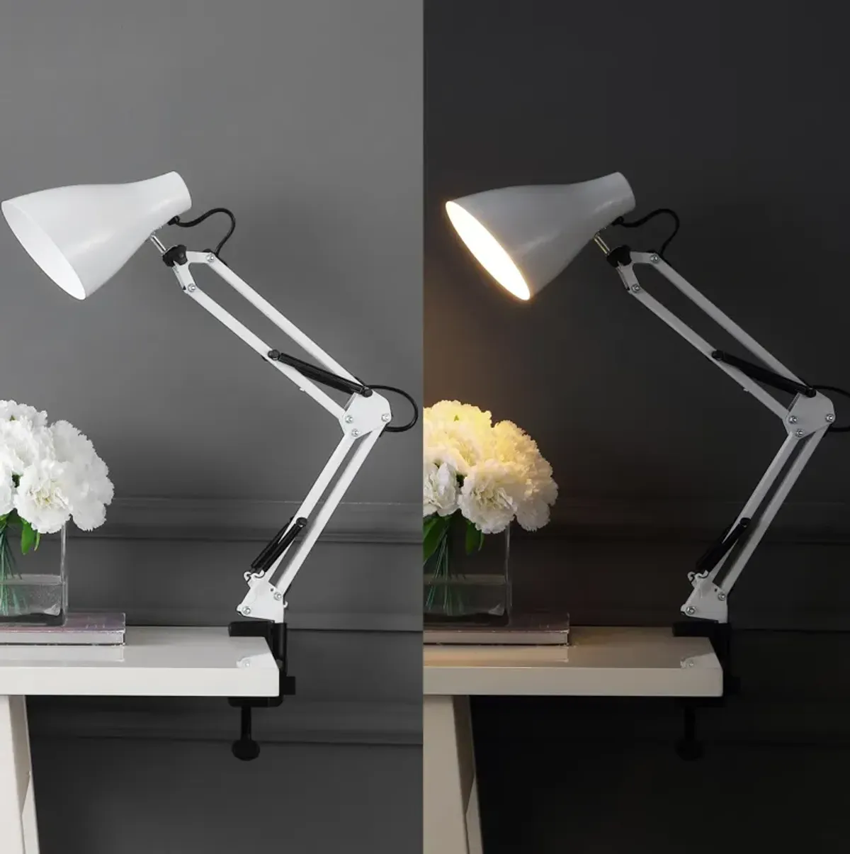 Odile Classic Industrial Adjustable Articulated Clamp On LED Task Lamp