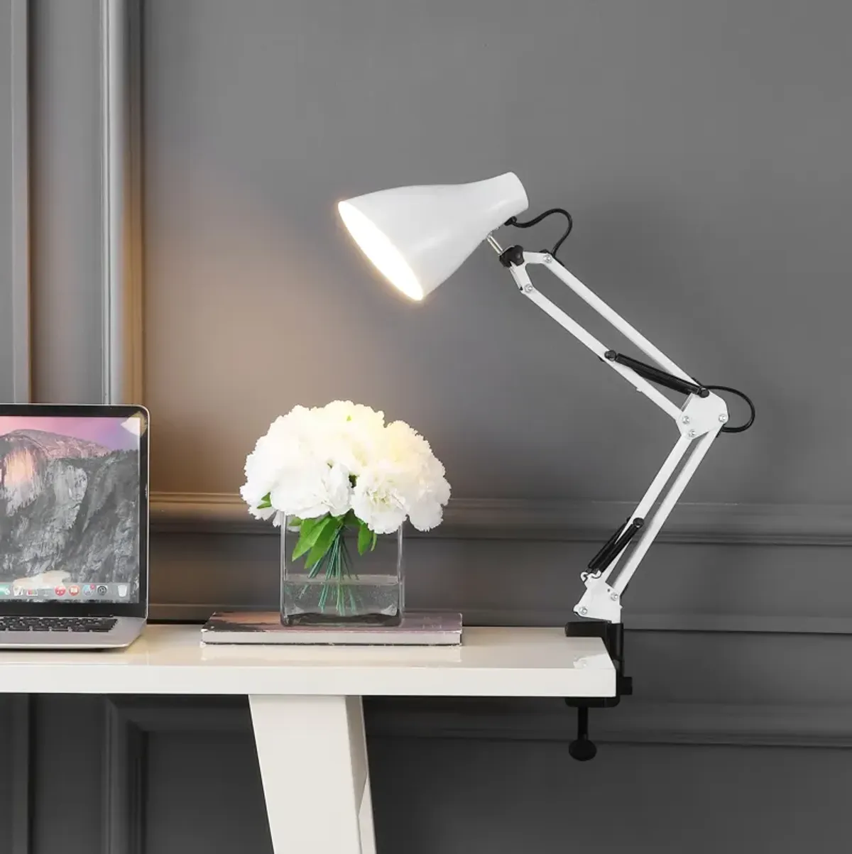 Odile Classic Industrial Adjustable Articulated Clamp On LED Task Lamp