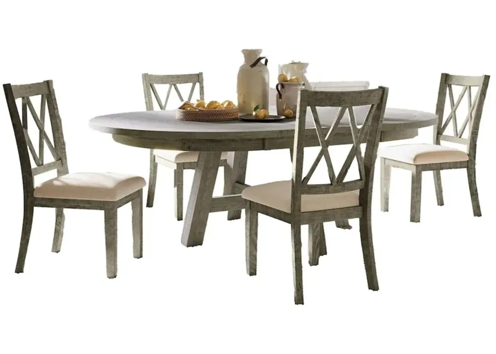 Jofran Solid Wood Five Piece Dining Table Set