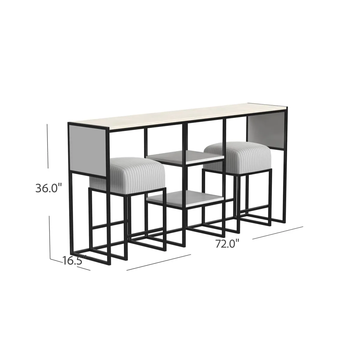 Perry Sofa Table with Stools