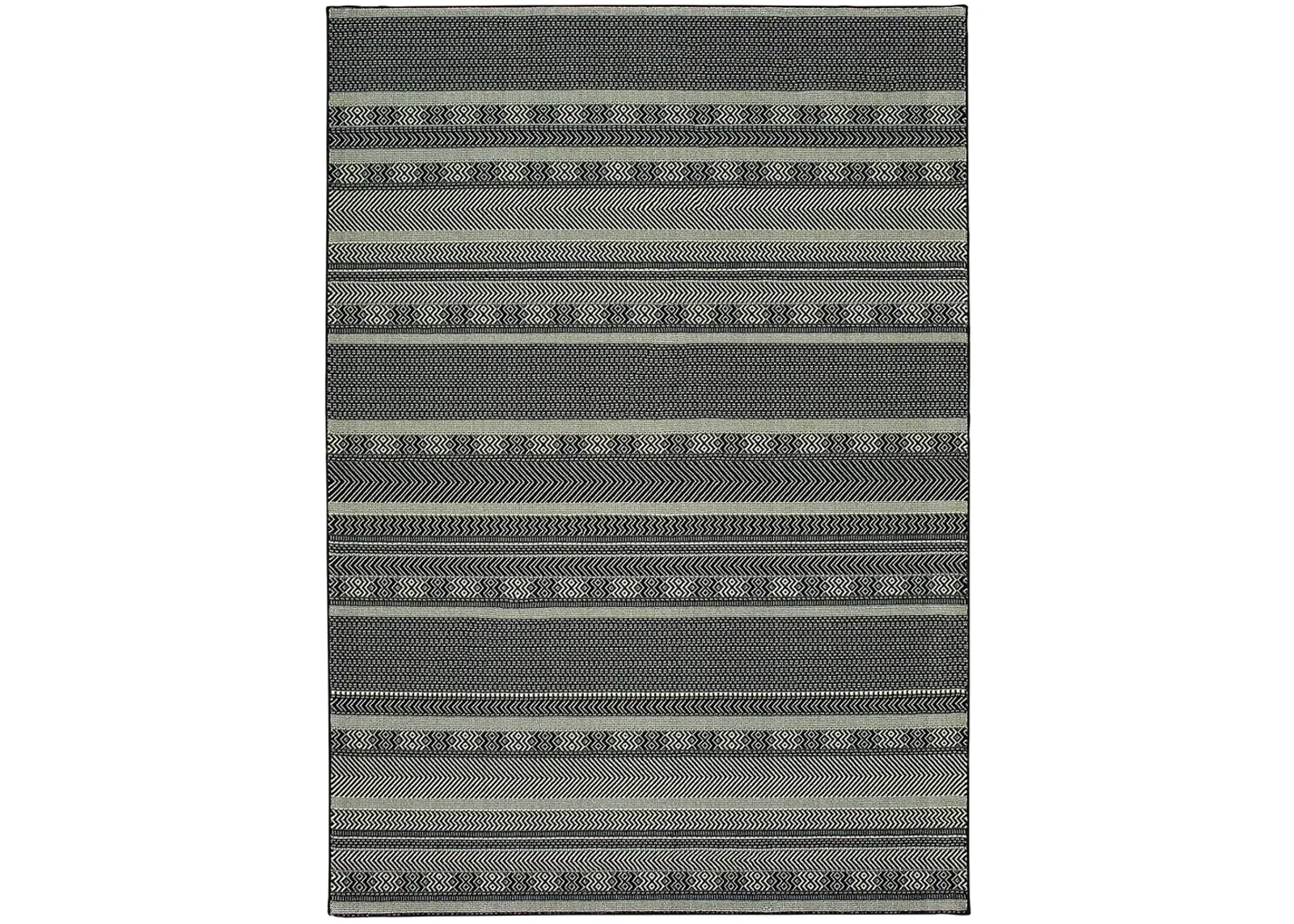 Luna 5'3" x 7'6" Black Rug