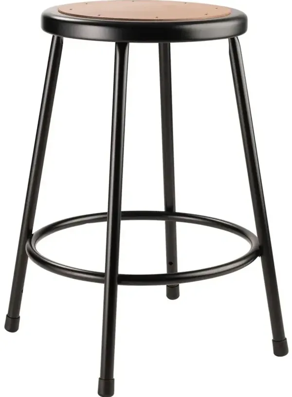 NPS® 24"Heavy Duty Steel Stool, Black
