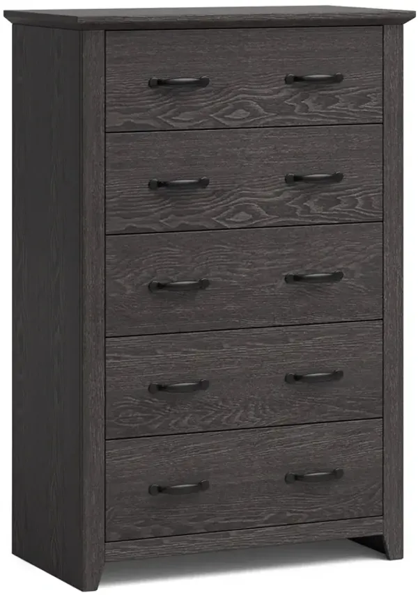 Storage Dresser with 5 Pull-Out Drawers for Bedroom or Living Room Organization