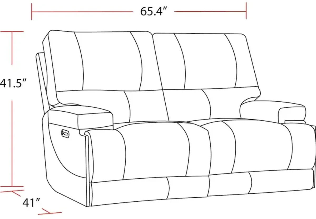 Parker Living Powered By Freemotion Cordless Power Reclining Loveseat