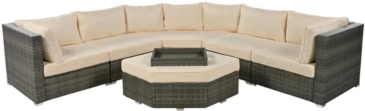 Merax 6 Piece Outdoor Conversation Sofa Set