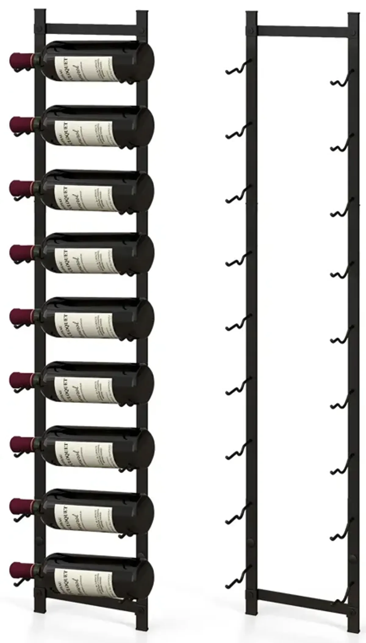 Rust proof Wall Mounted Wine Rack for 6/9/12 Bottles