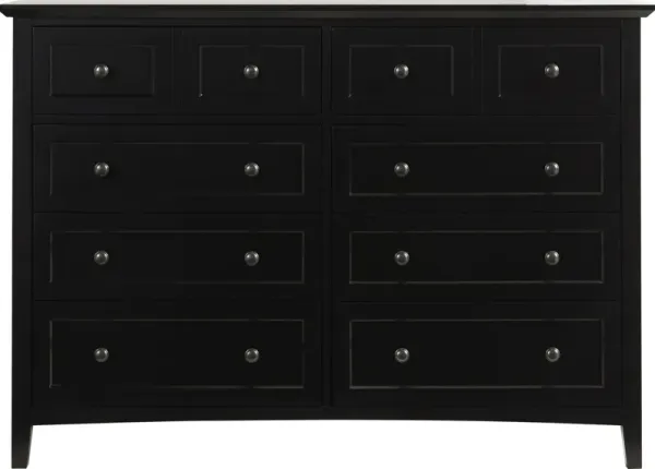 Paragon Eight Drawer Dresser in Black