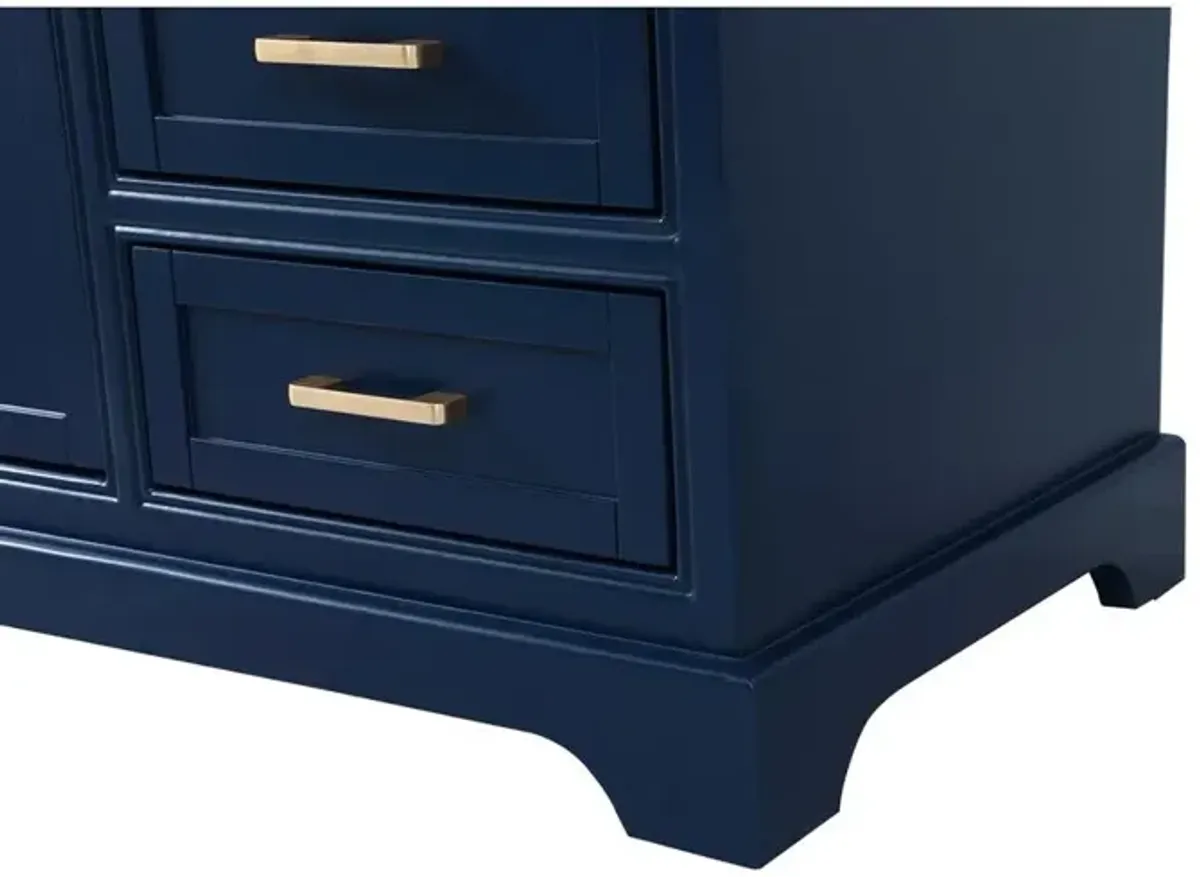 Elegant Kitchen and Bath 60 inch Single bathroom vanity in blue