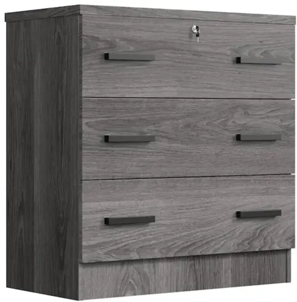 Cindy Wooden 3 Drawer Chest Bedroom Dresser