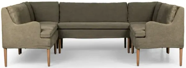 Aurelia 103" Broadway Olive U-Shaped Dining Banquette