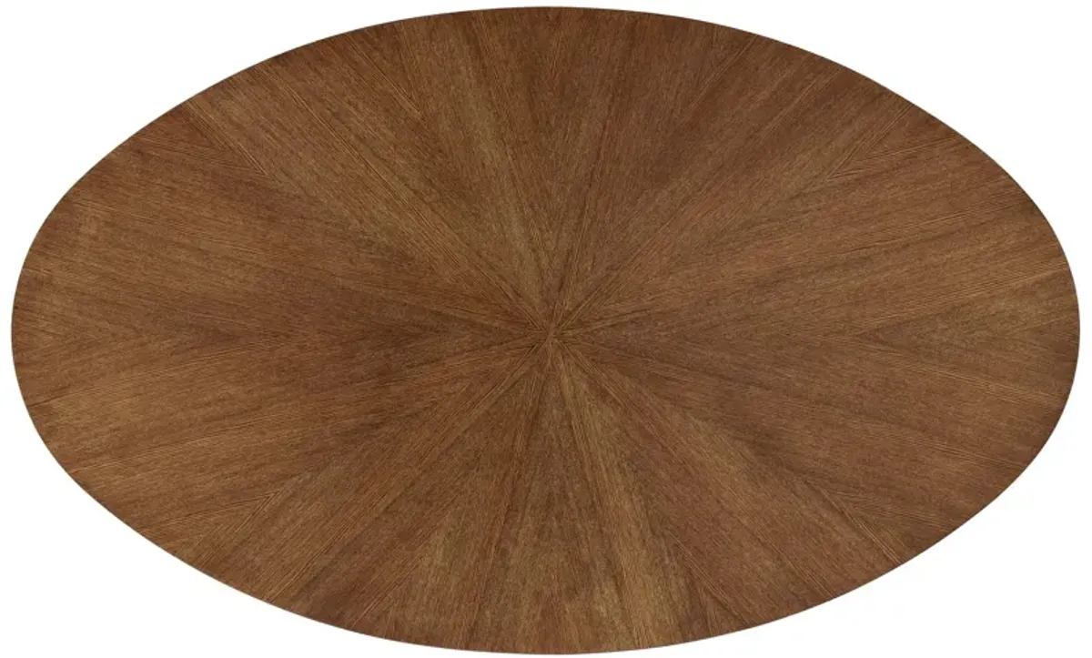 Modway - Crossroads 71" Oval Wood Dining Table Walnut