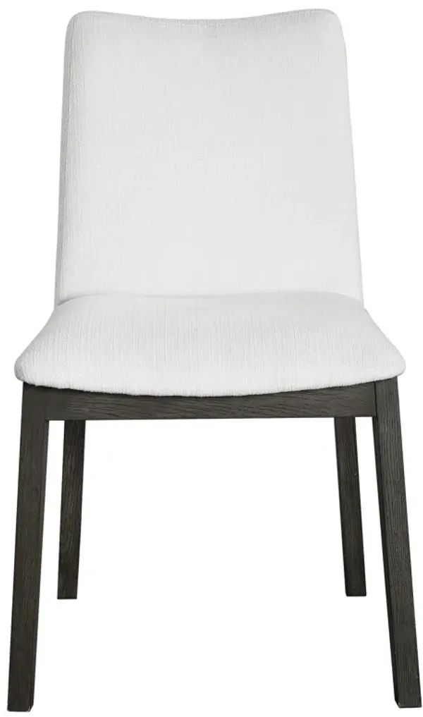 Delano White Armless Chair S/2