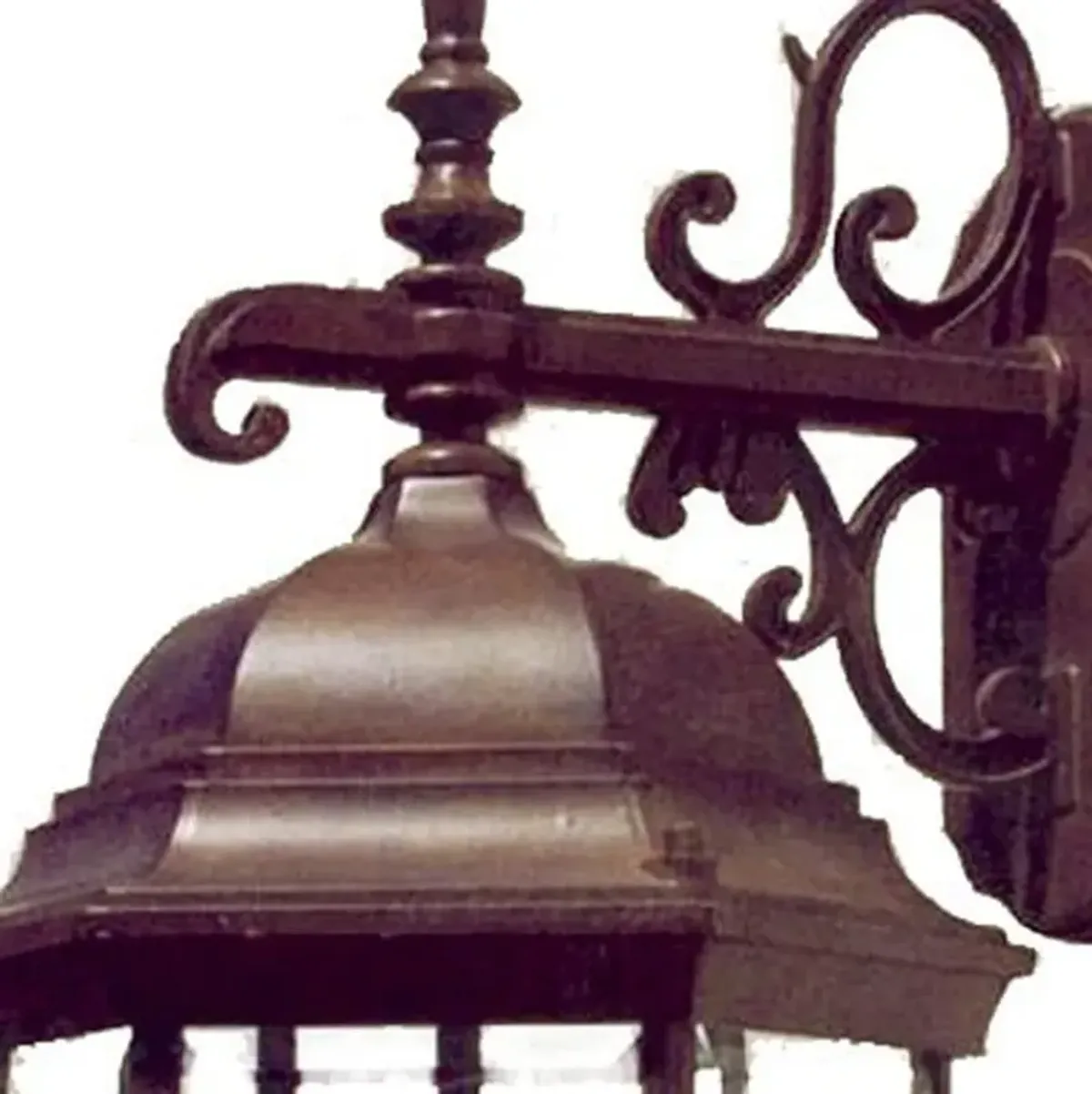 Hivvago Dark Brown Hanging Ornamental Lantern Wall Light