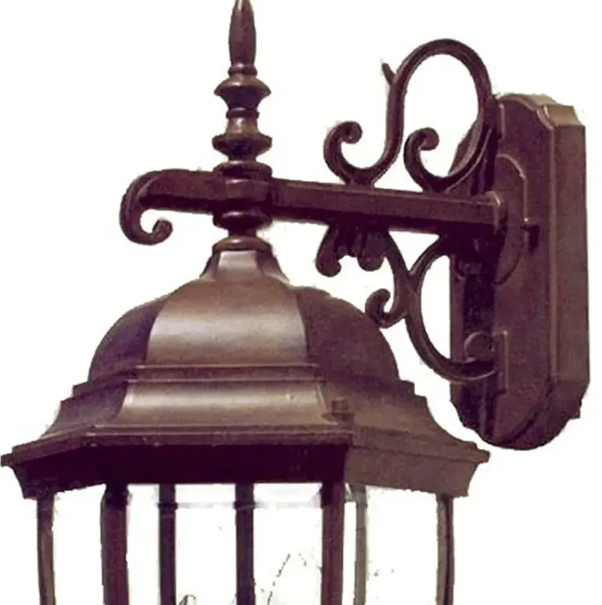 Hivvago Dark Brown Hanging Ornamental Lantern Wall Light