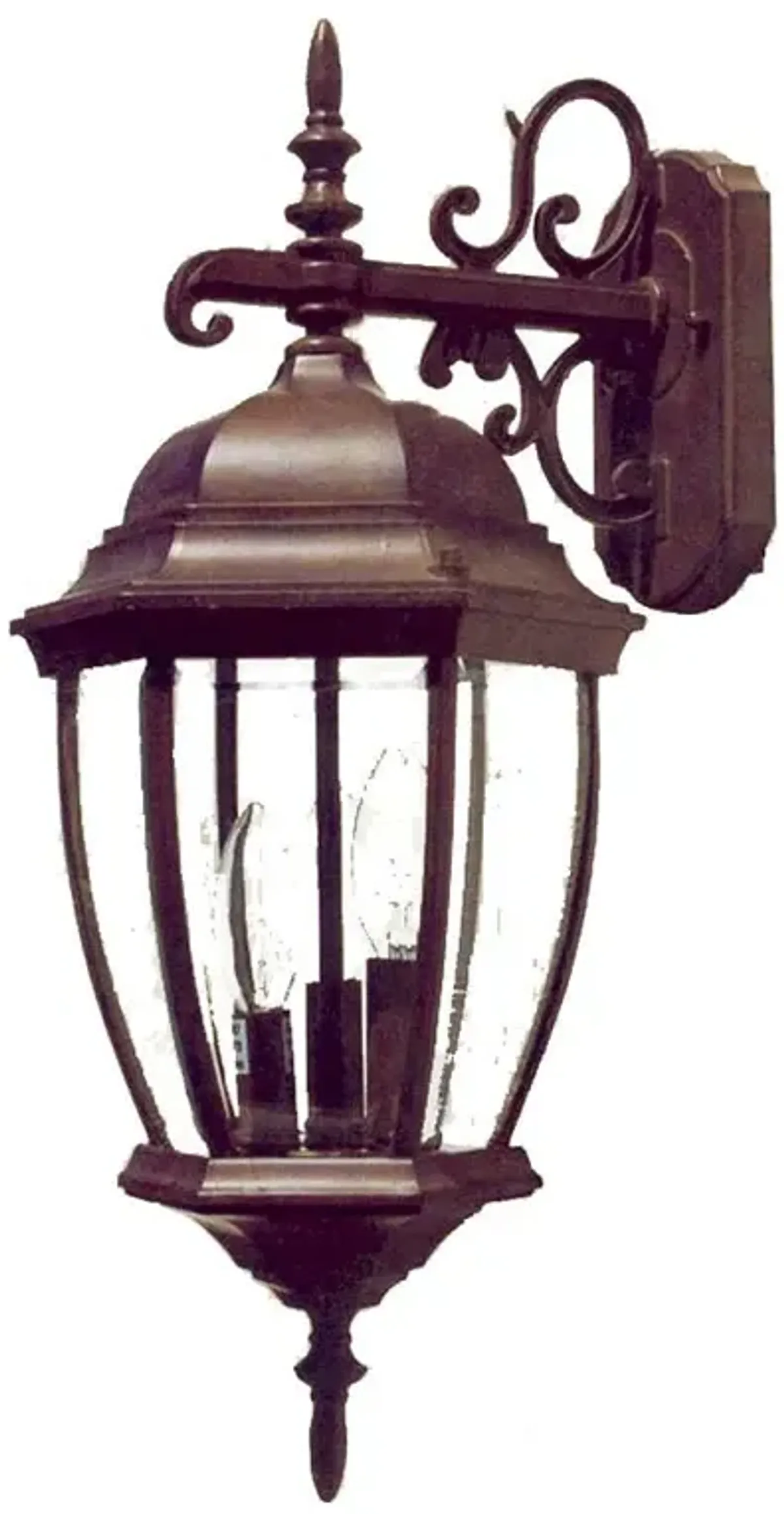 Hivvago Dark Brown Hanging Ornamental Lantern Wall Light