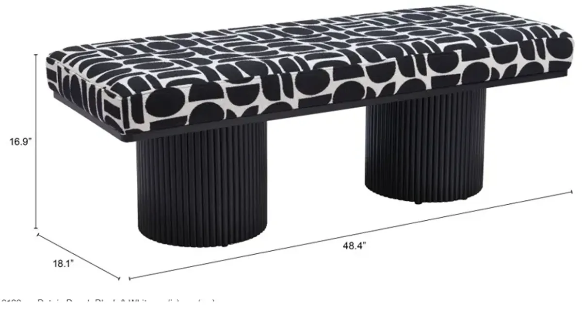 Botoia Bench Black & White