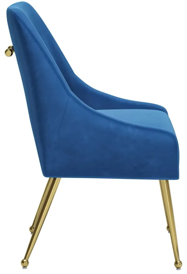 Maxine Dining Chair Navy Blue & Gold