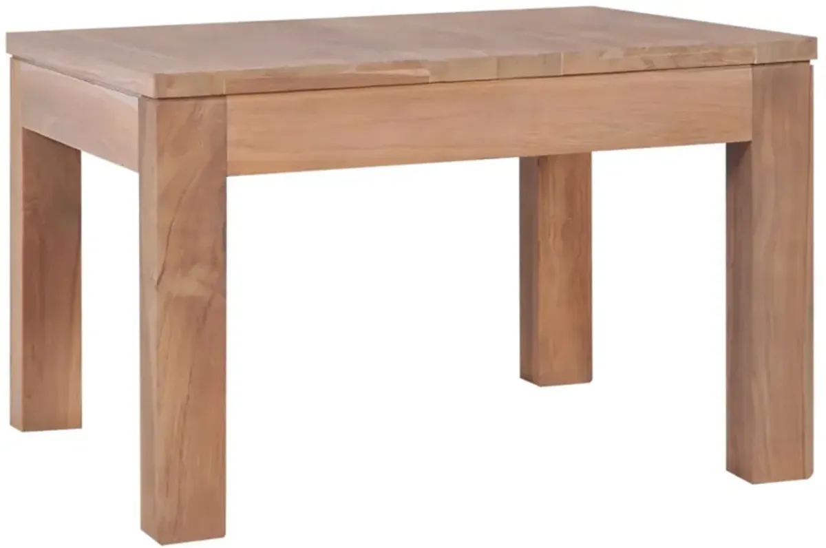 vidaXL Coffee Table Solid Teak Wood with Natural Finish 23.6"x23.6"x15.7"