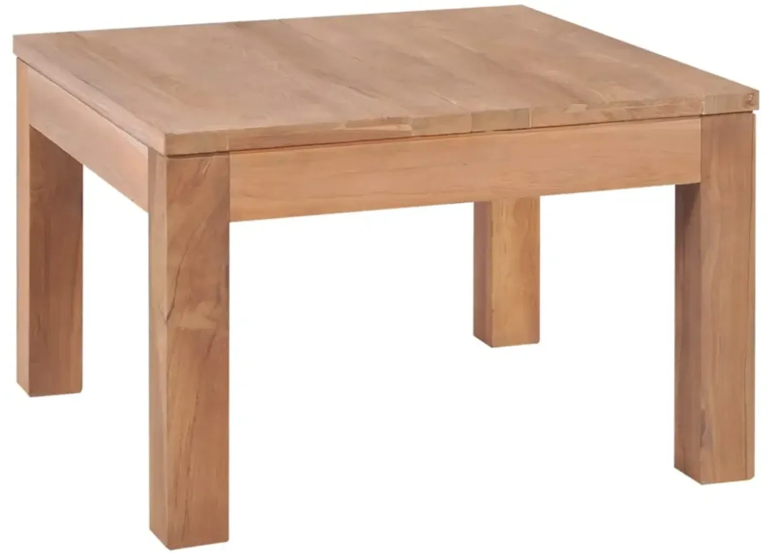 vidaXL Coffee Table Solid Teak Wood with Natural Finish 23.6"x23.6"x15.7"