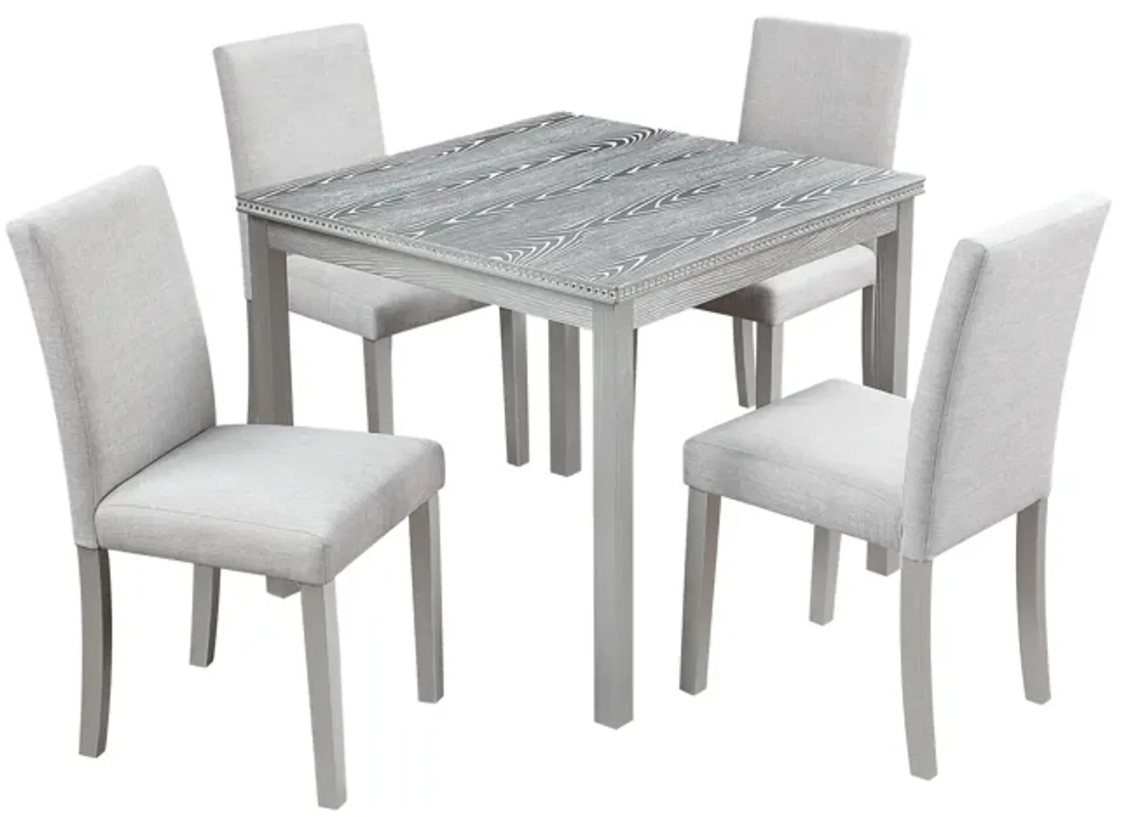 Merax 5 Pieces Wooden Dining Table Set