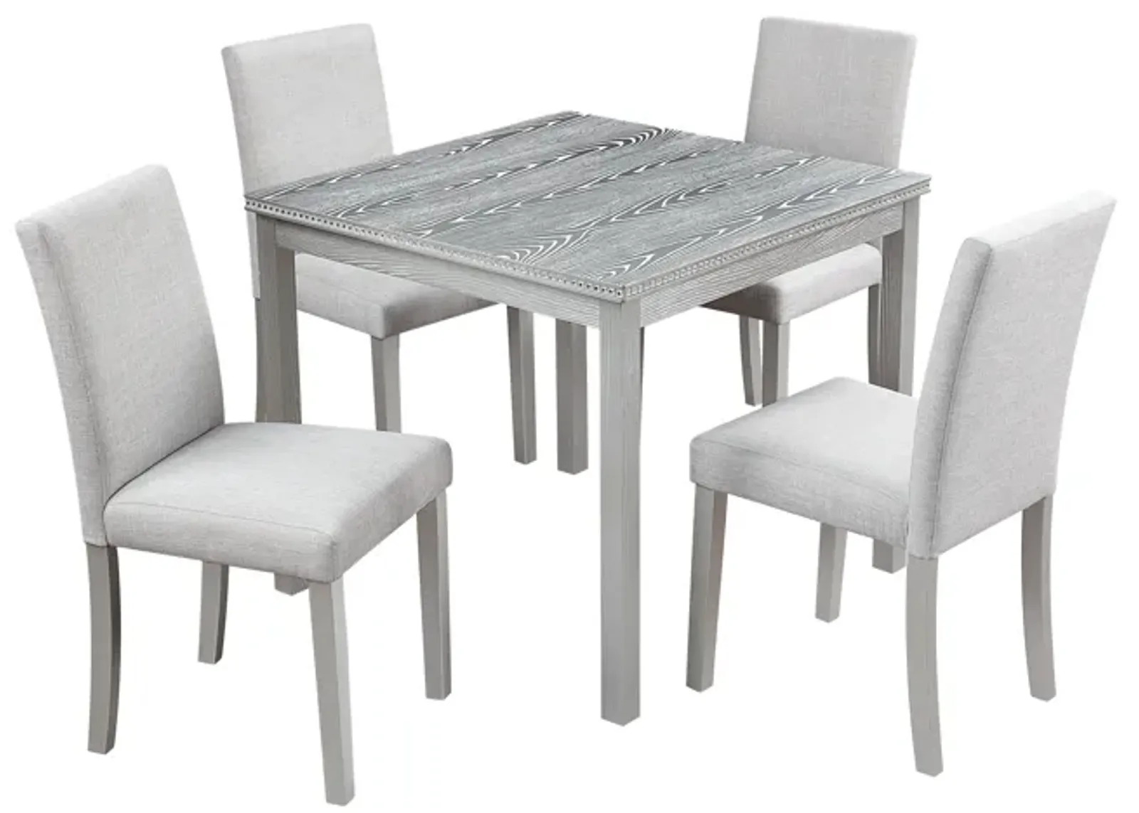 Merax 5 Pieces Wooden Dining Table Set