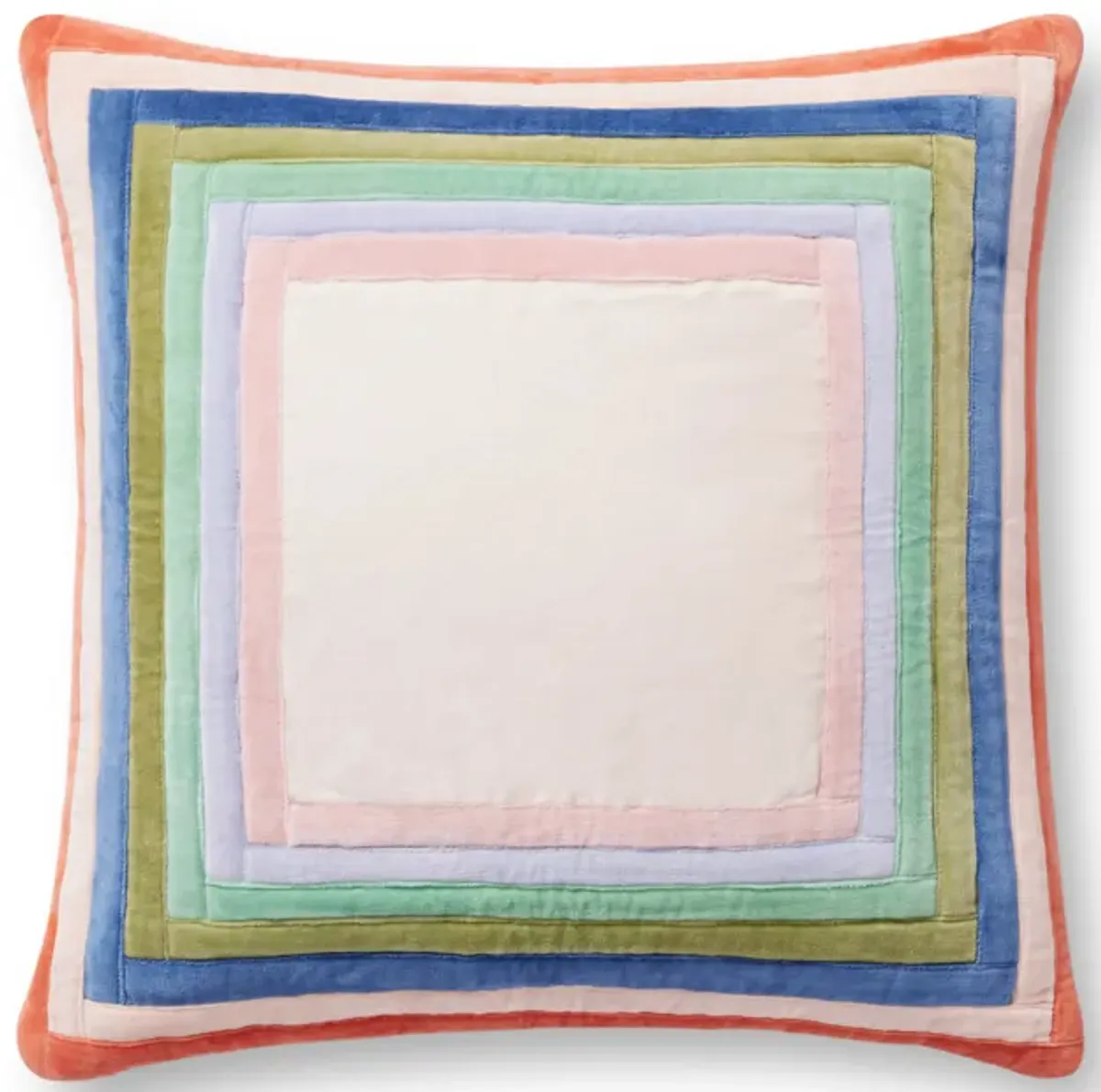 PRP0047 Palette Multi 22''x22'' Down Pillow by Rifle Paper Co. × Loloi