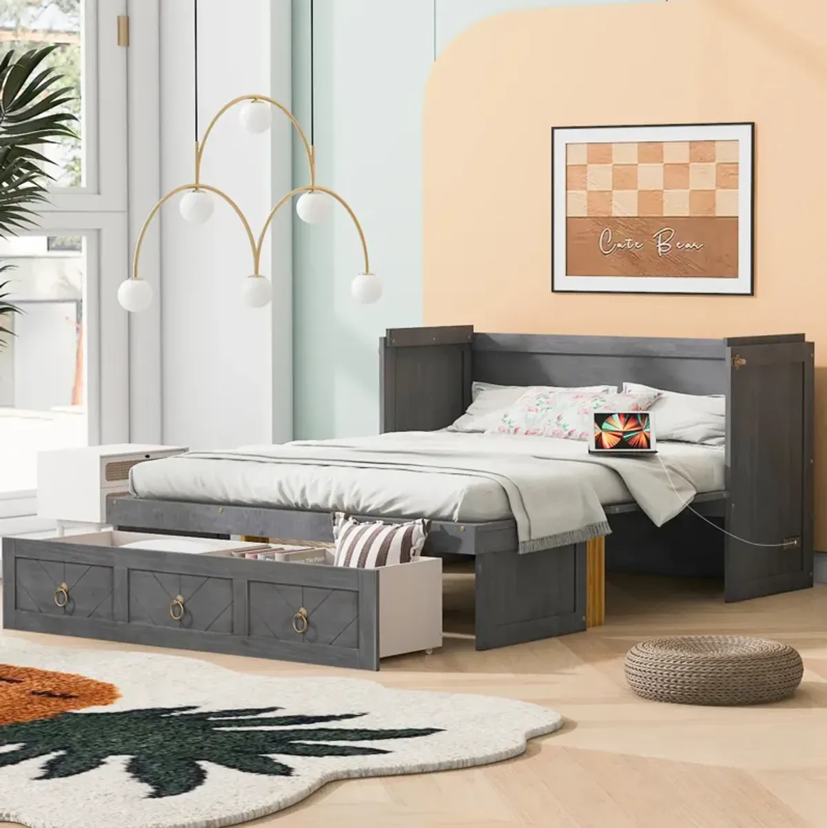 Merax Space-saving Murphy Bed with USB Port
