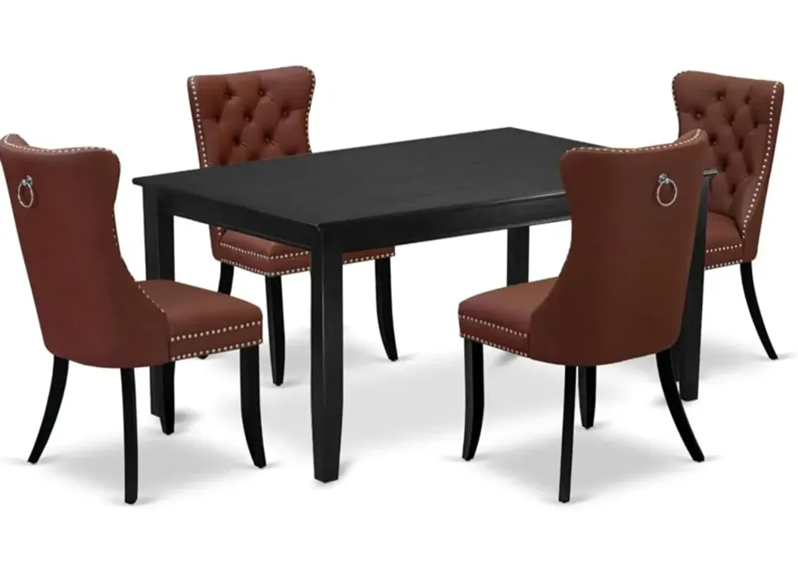 5 Piece Kitchen Table Set Contains a Rectangle Dining Table