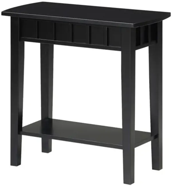 Convenience Concepts Dennis End Table with Shelf, Black