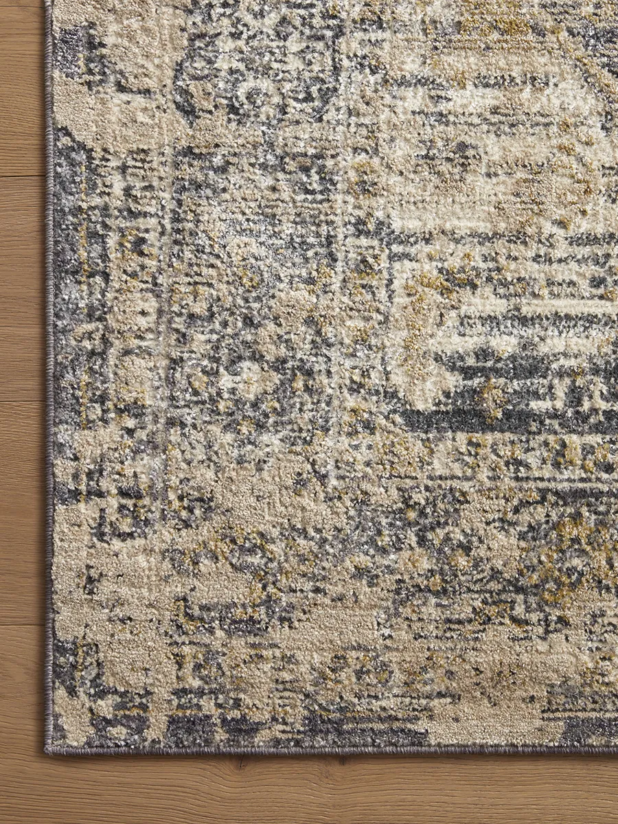 Indra INA03 Charcoal/Natural 6'3" x 9' Rug