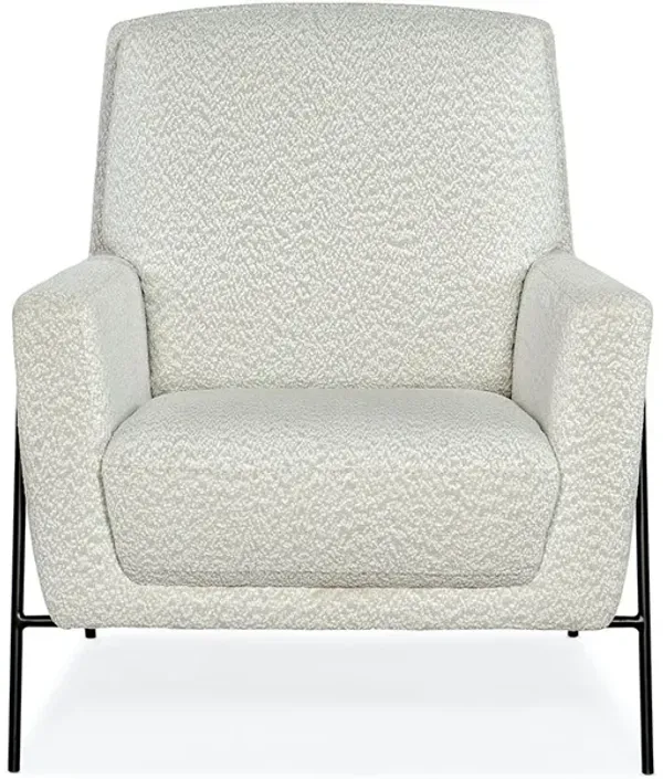 Amette Metal Frame Club Chair, Ivory