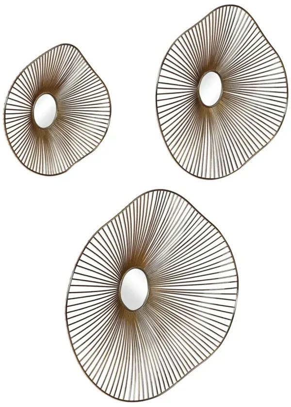 Uttermost Avarie Gold Metal Wall Art Set/3