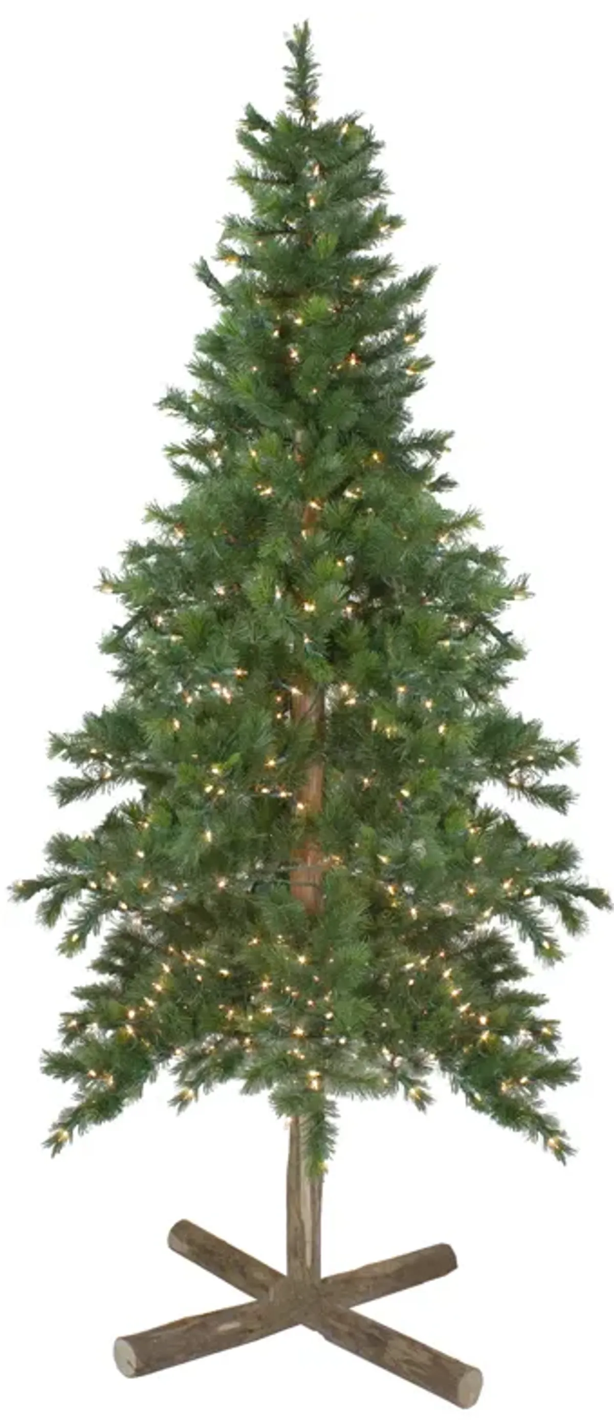 6.5' Pre-Lit Slim Royal Alpine Artificial Christmas Tree - Clear Lights