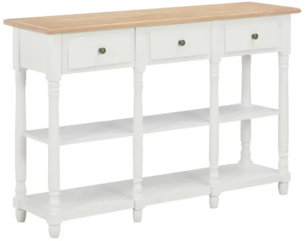 vidaXL Console Table White 47.2"x11.8"x29.9" MDF