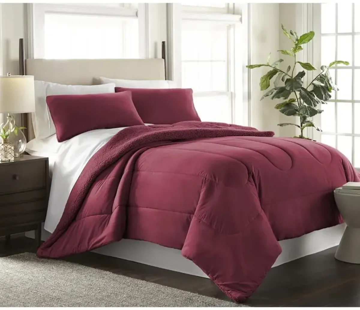 Micro Flannel Reverse to Sherpa Comforter Set