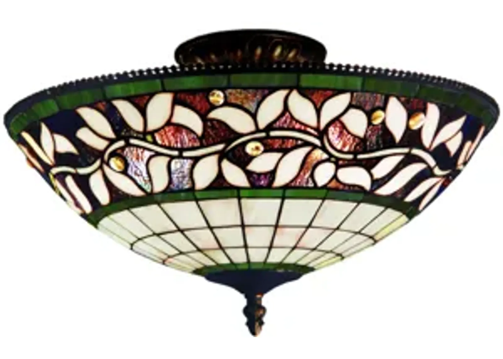 English Ivy 16'' Wide 3-Light Semi Flush Mount